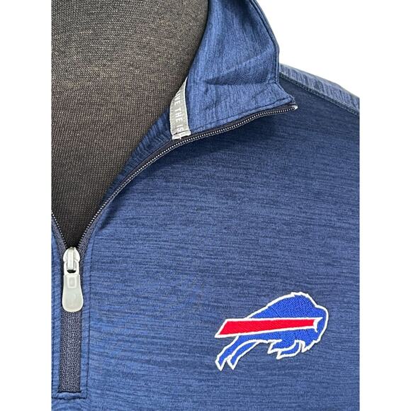 Tommy Bahama Sz S NFL Apparel Buffalo Bills Blue Islandzone 1/4 zip Pullover NWT - Picture 3 of 8